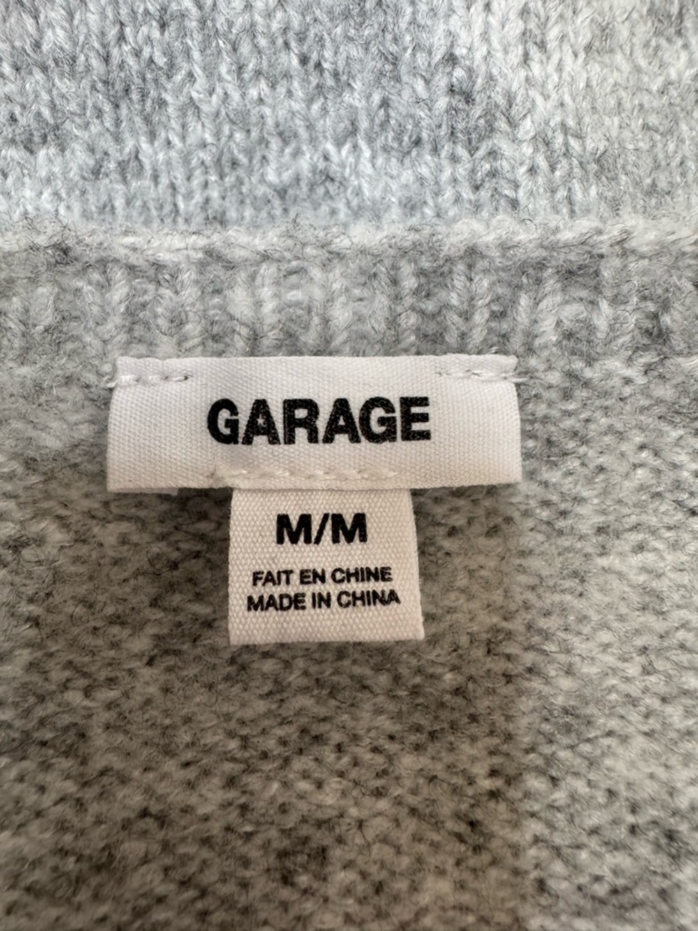 Garage Spongy Off The Shoulder Sweater in Gray Mix Medium $50 - Picture 7 of 7
